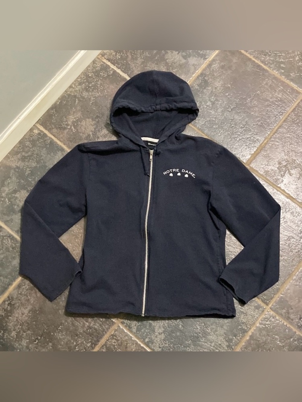 Champion Notre Dame Navy Blue Full-Zip Hooded  Jacket Women’s Size S